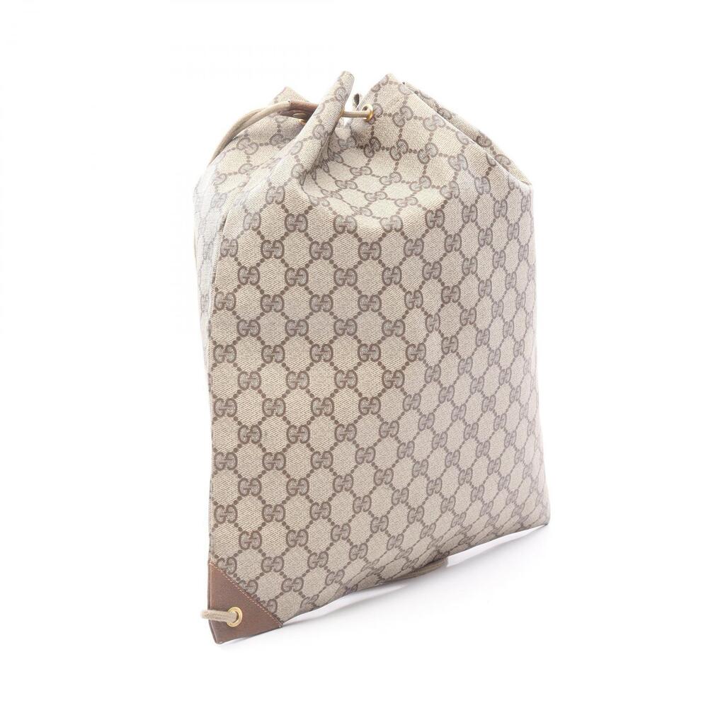 Gucci Beige Tan Leather Bag Plus GG Canvas Shoulder Brown